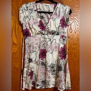 Vintage early 2000s floral tunic length flowy top